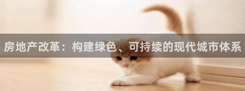 胡和记面官网：房地产改革：构建绿色、可持续的现代城市体系