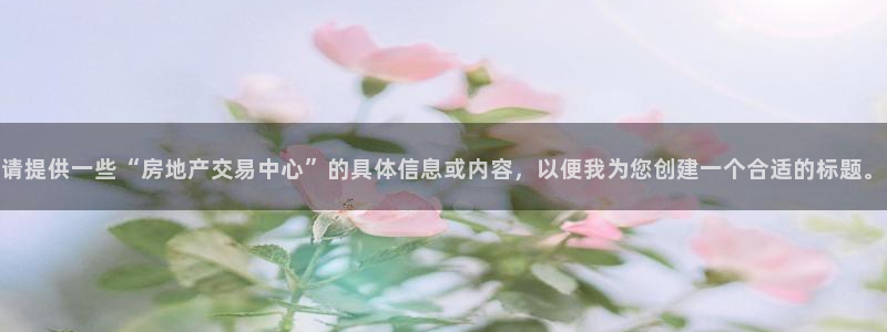 和记电官网：请提供一些“房地产交易中心”的具体信息或内容，以