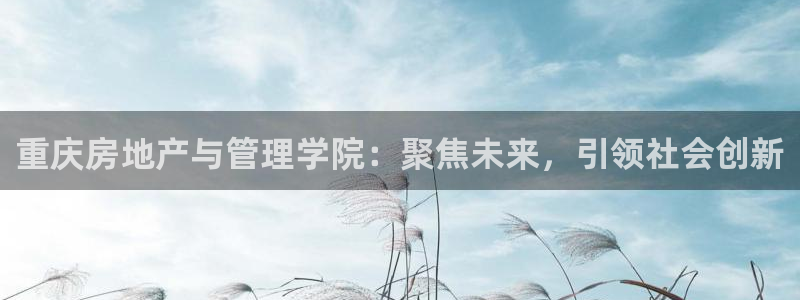 和记app官网：重庆房地产与管理学院：聚焦未来，引领社会创新
