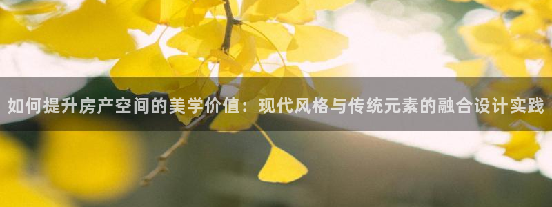 和记增值官网：如何提升房产空间的美学价值：现代风格与传统元素