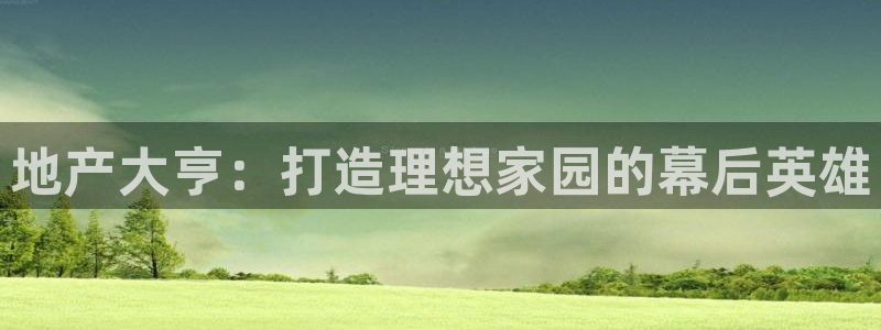 上海和记官网：地产大亨：打造理想家园的幕后英雄