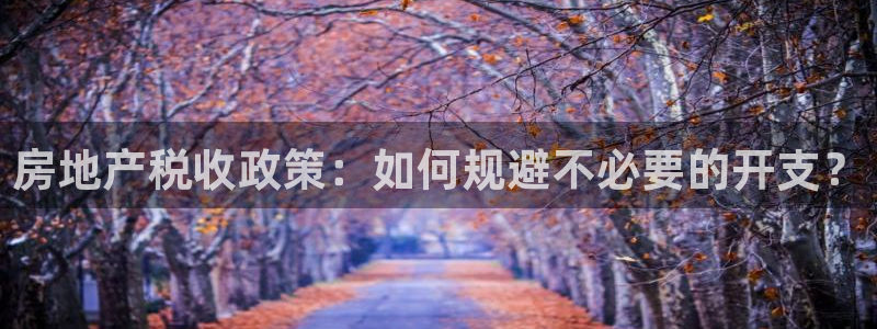 和记娱乐网官网：房地产税收政策：如何规避不必要的开支？