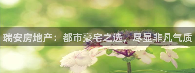 和记旗舰官网：瑞安房地产：都市豪宅之选，尽显非凡气质