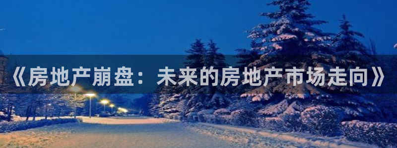 和记官网ap：《房地产崩盘：未来的房地产市场走向》